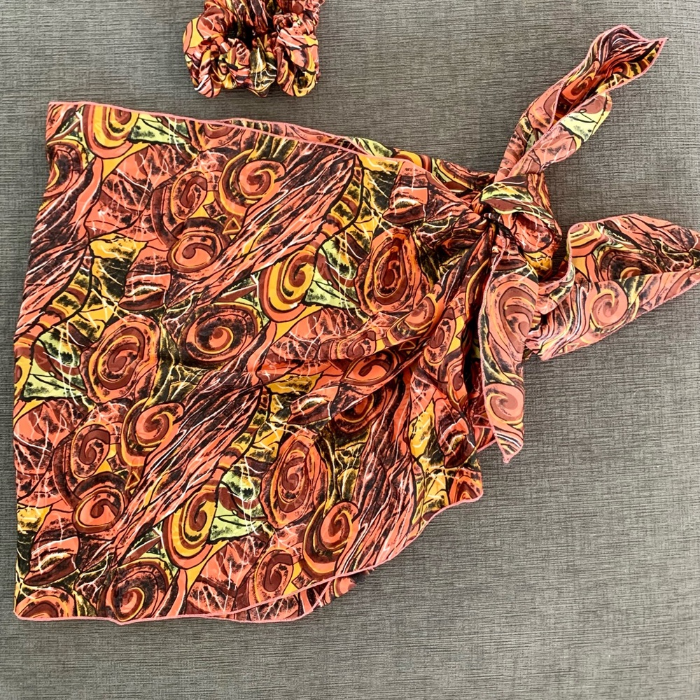 Sarong with Matching Scrunchy Set